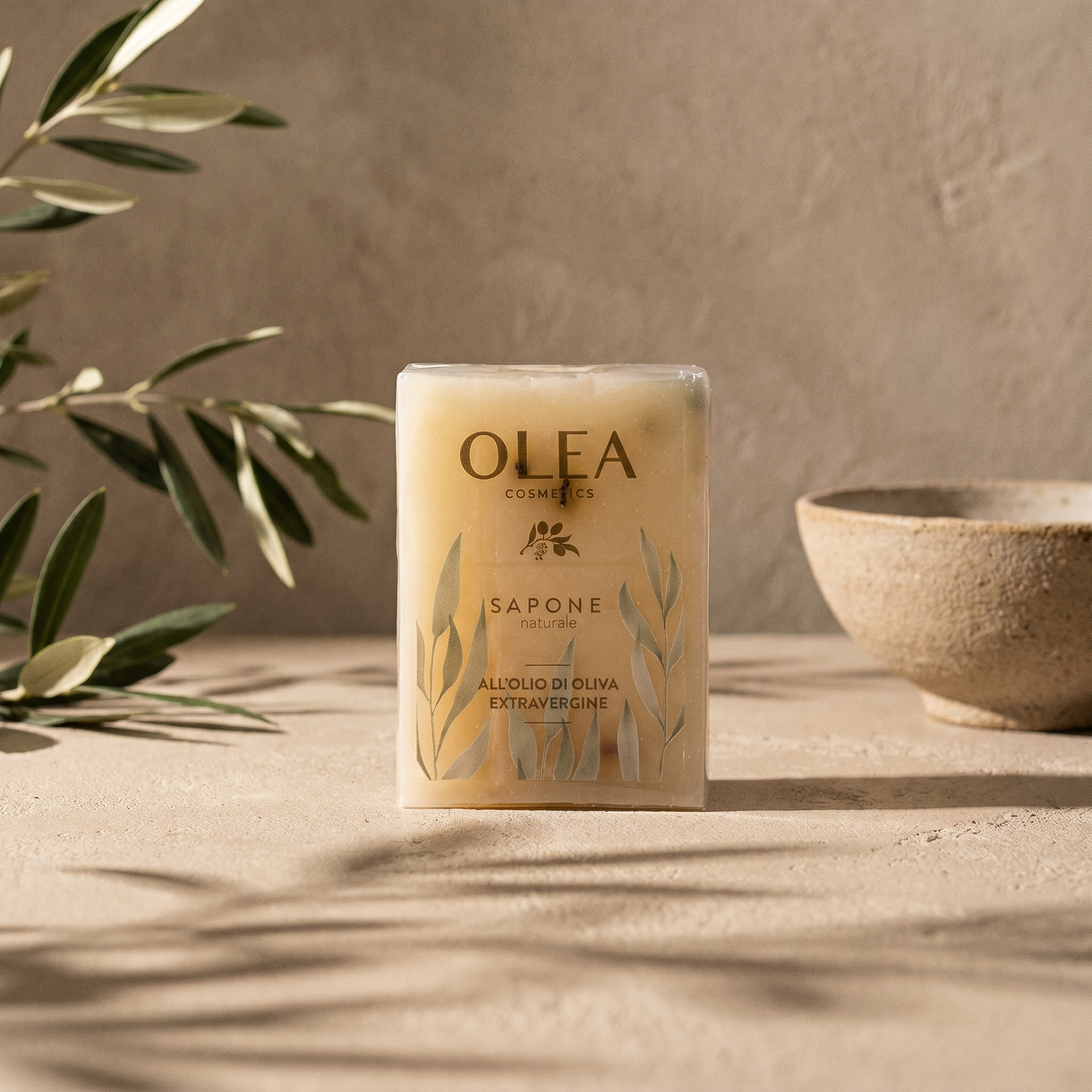 Sapone naturale Olea Cosmetic all'olio extravergine di oliva. Oleificio Fratelli Vieste