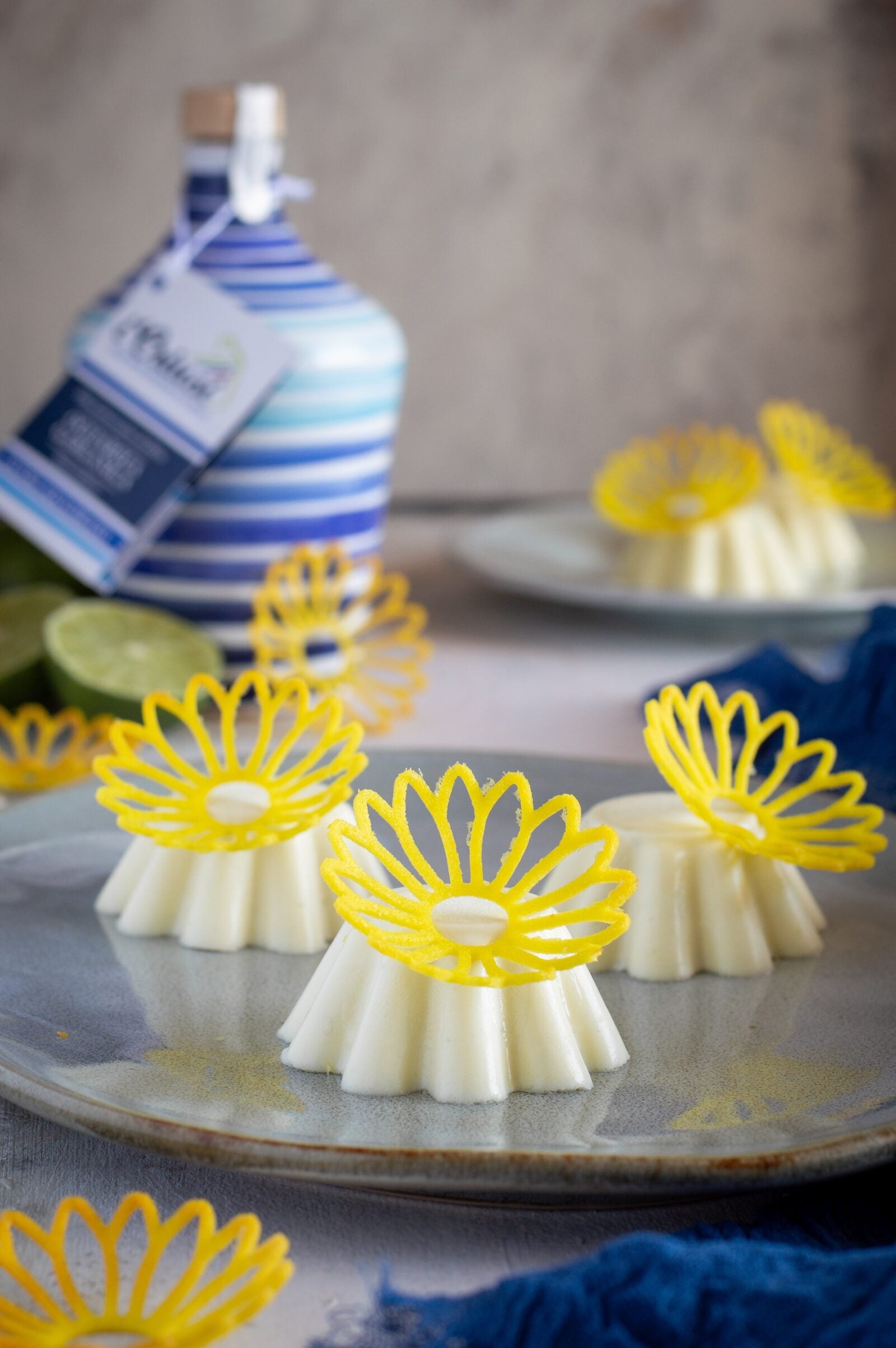 Semifreddo al cioccolato bianco con olio extravergine di oliva e lime. Oleificio Fratelli Vieste
