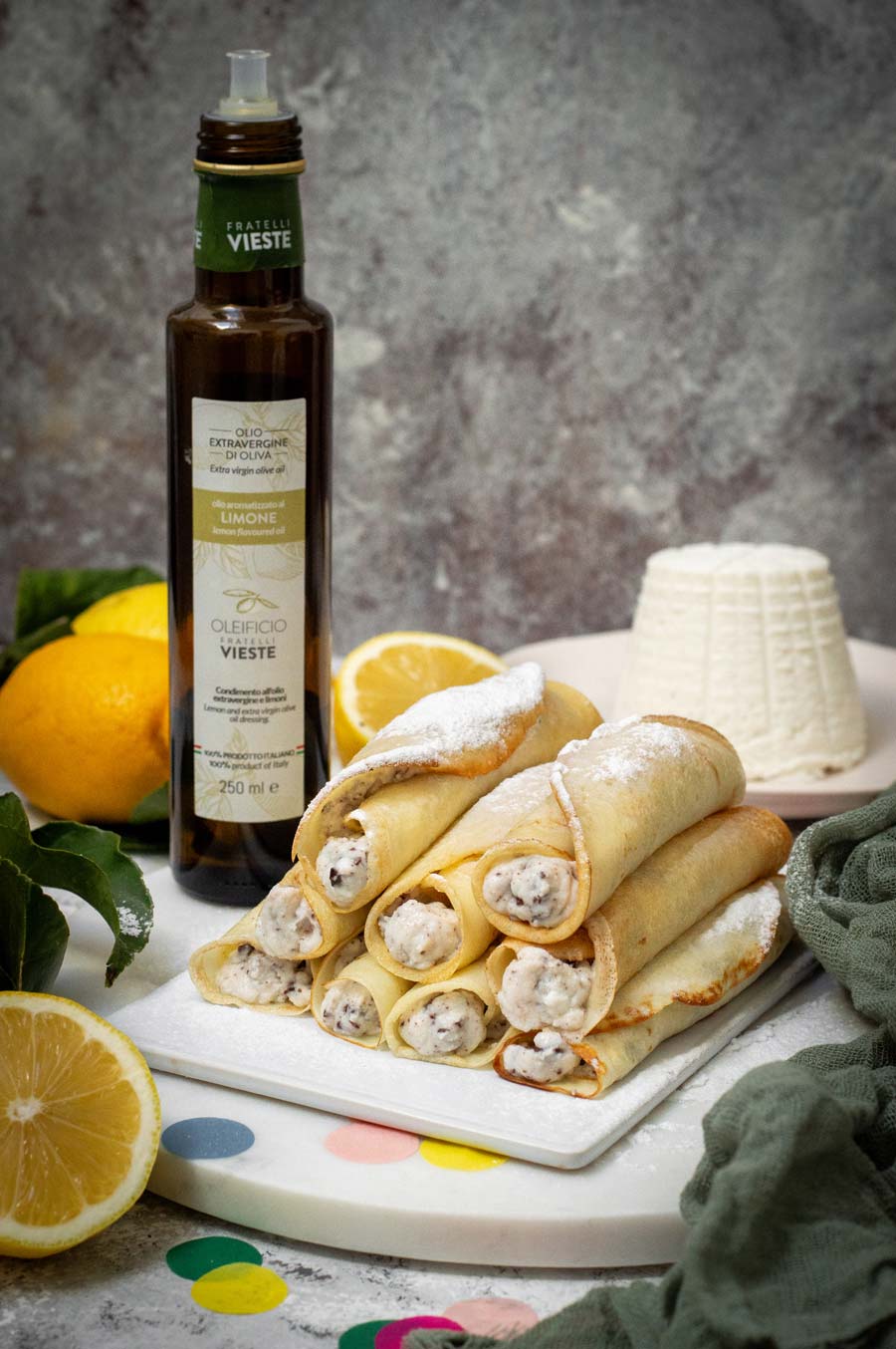 Dita degli Apostoli pugliesi con olio al limone. Oleificio Fratelli Vieste