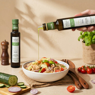 Olio extravergine aromatizzato al basilico di Oleificio Fratelli Vieste, Vieste sul Gargano
