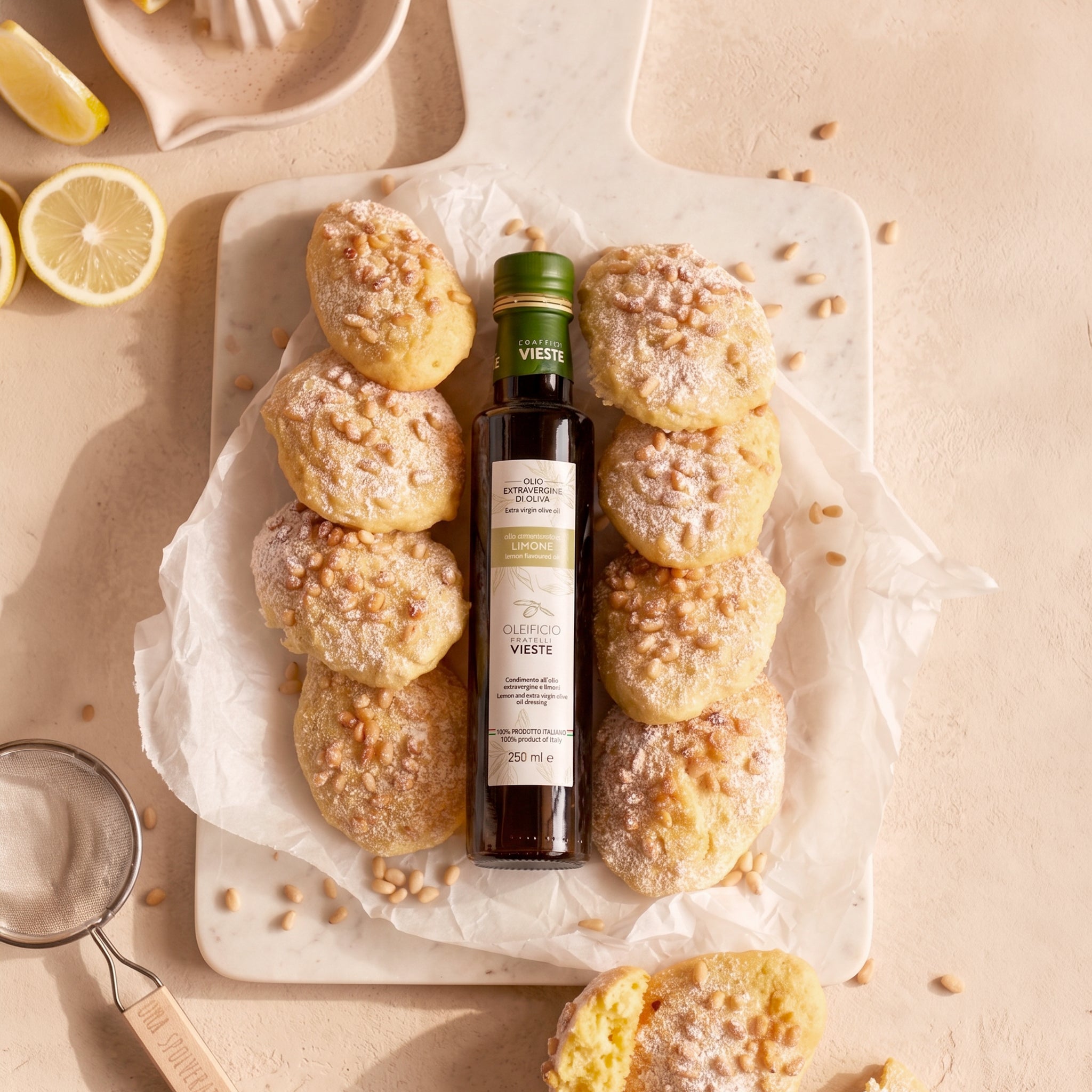 Olio extravergine aromatizzato al limone di Oleificio Fratelli Vieste, Vieste sul Gargano