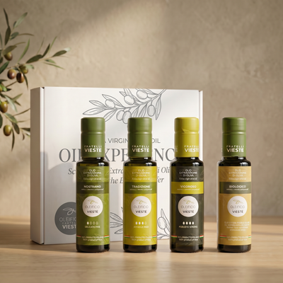 Confezione regalo Oil Experience con i prodotti dell'Oleificio Fratelli Vieste