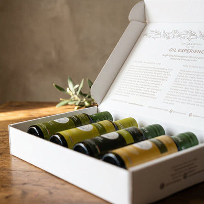 Confezione regalo Oil Experience, contenuto della confezione. Oleificio Fratelli Vieste