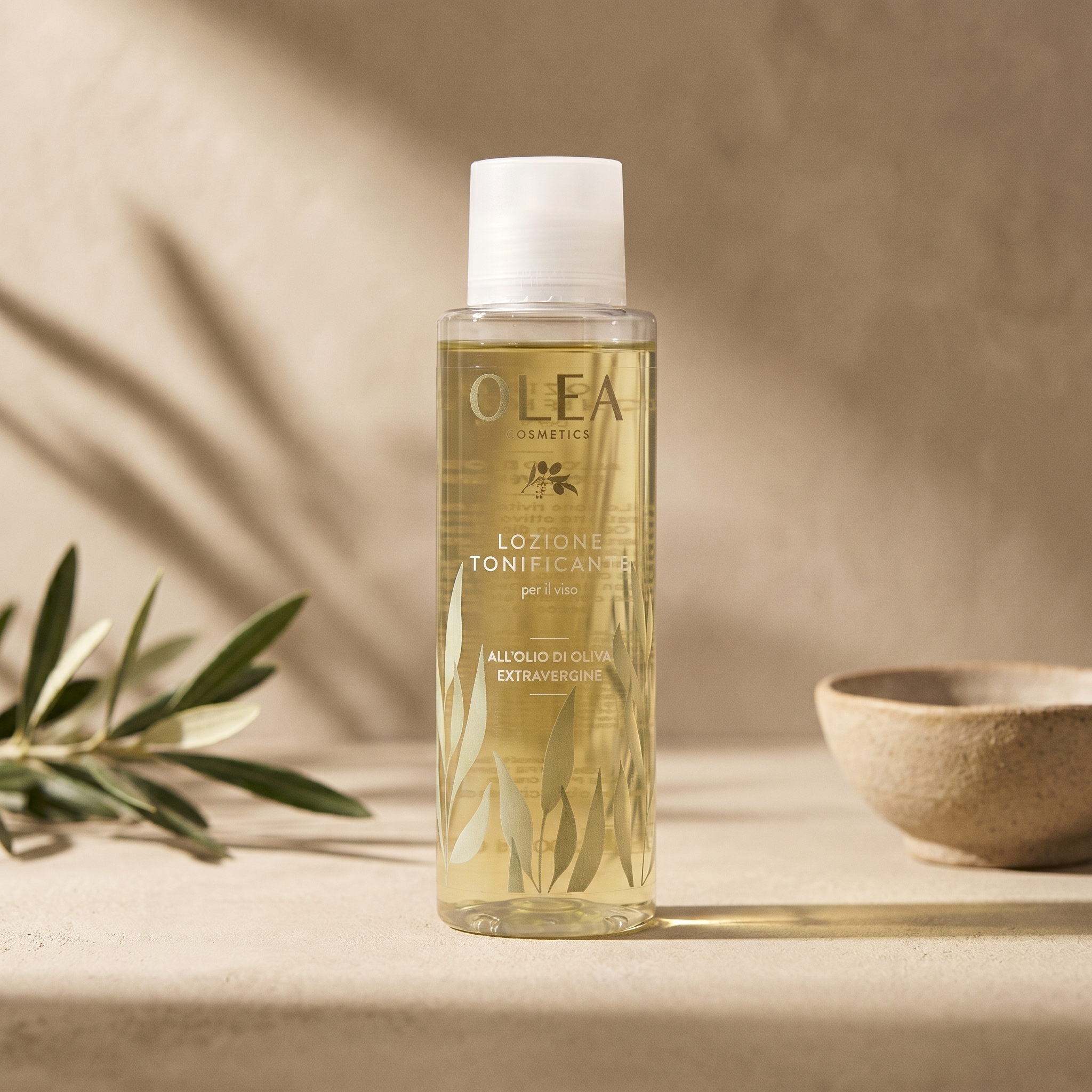 Lozione tonificante viso Olea Cosmetic all'olio extravergine di oliva. Oleificio Fratelli Vieste