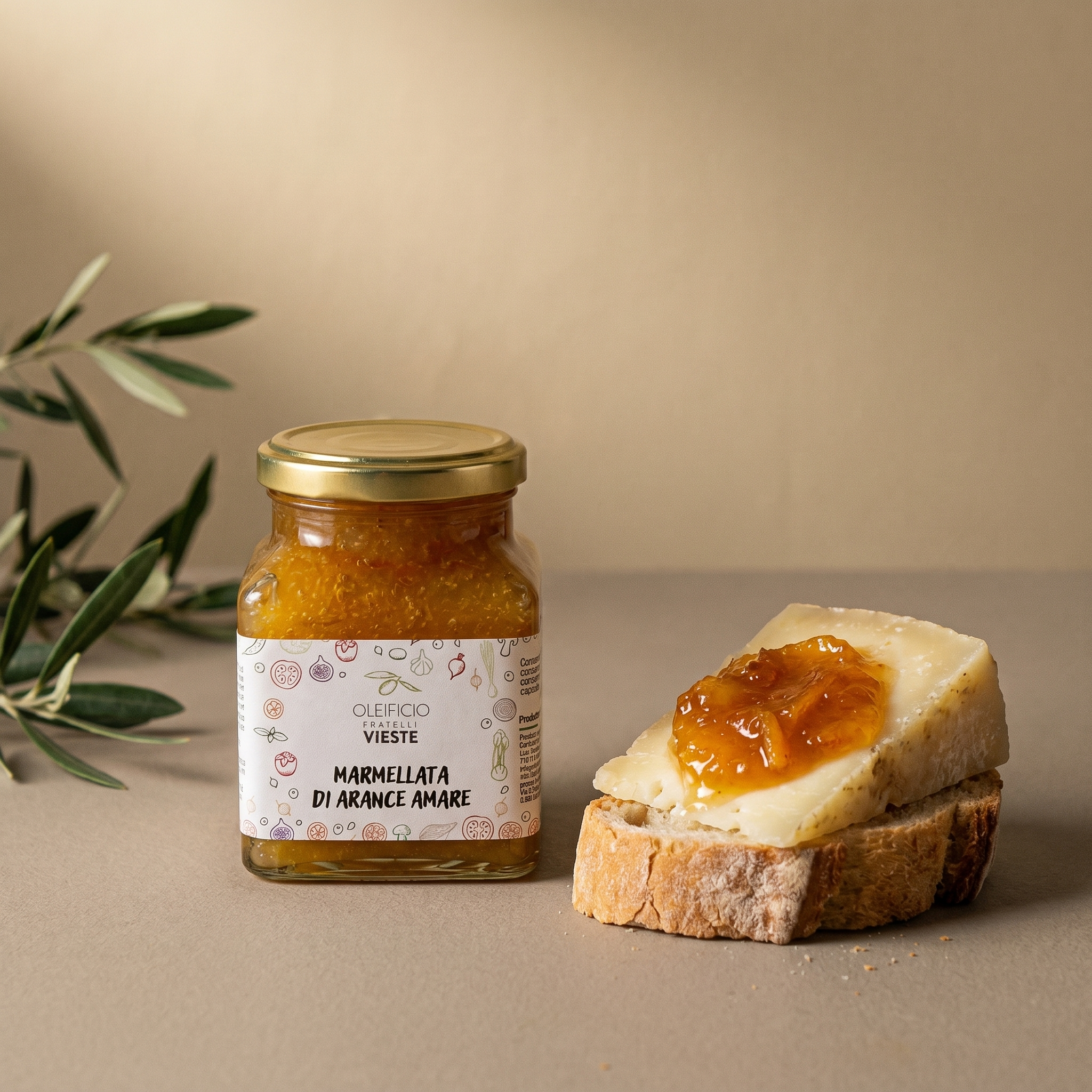 Marmellata di arance amare in abbinamento ai formaggi. Oleificio Fratelli Vieste