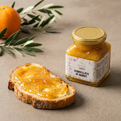 Marmellata di arance del Gargano a colazione. Oleificio Fratelli Vieste