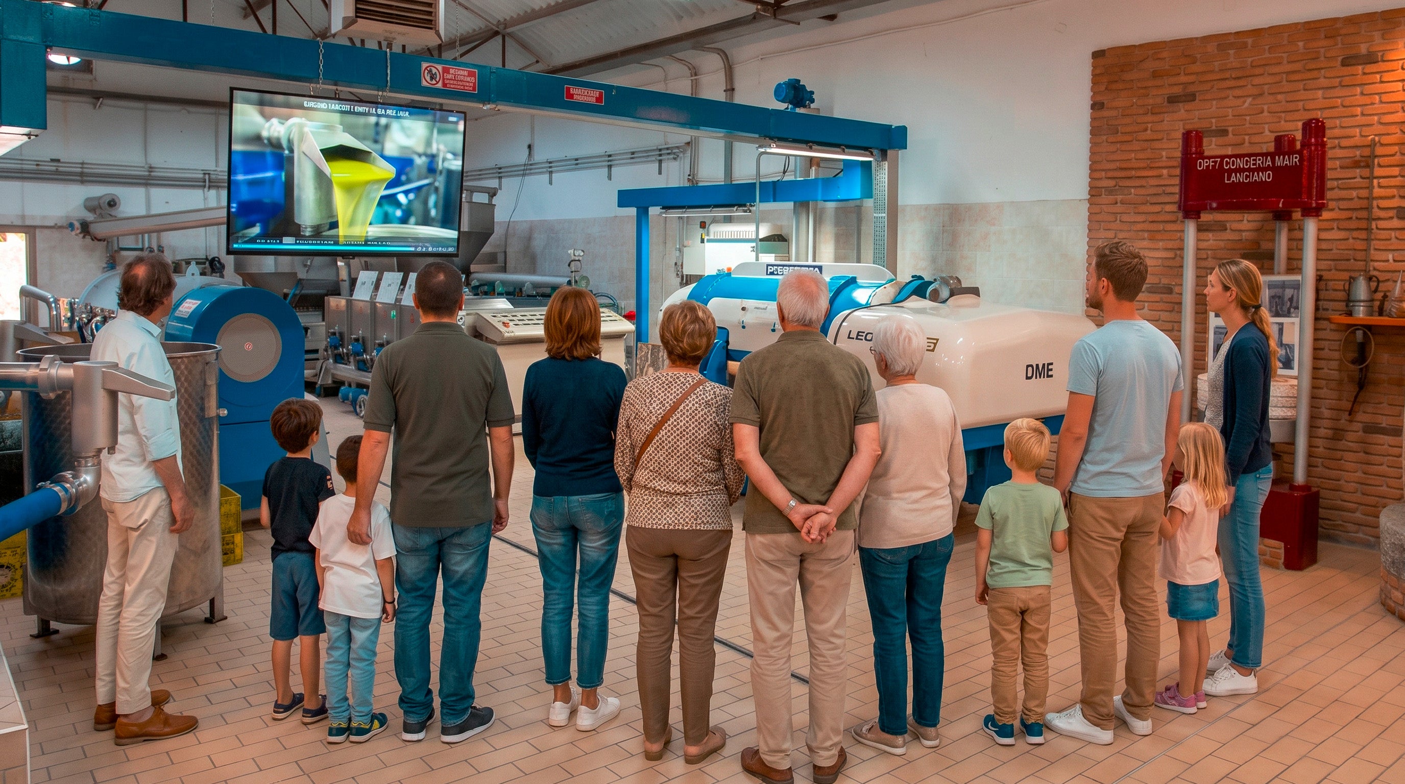 Visita guidata al frantoio Oleificio Fratelli Vieste con i macchinari di estrazione dell'olio