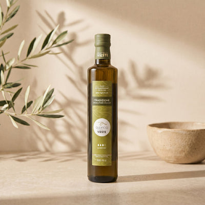 Tradizione: olio extravergine di oliva Ogliarola Garganica. Oleificio Fratelli Vieste